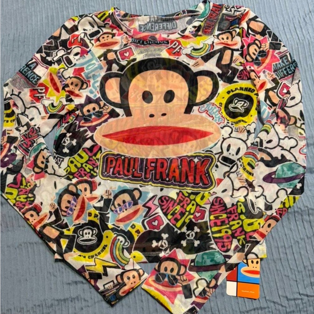 Paul Frank Multicolor Graphic Long Sleeve Top